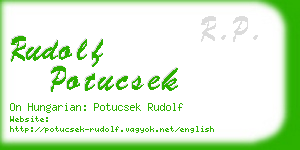 rudolf potucsek business card